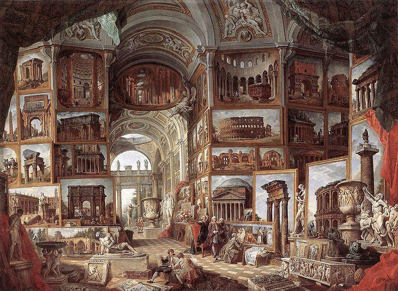 Giovanni Paolo Pannini Galerie de vues de la Rome antique oil painting image